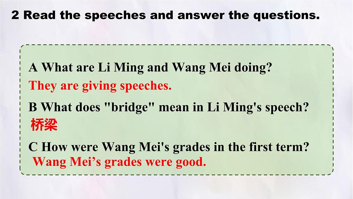 Unit 2 Lesson4 Running for monitor.课件 英语冀教版(2024)七年级下册第6页
