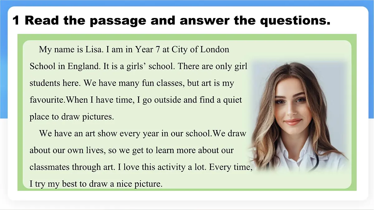 Unit 2 Understanding cultures Different countries ,similar school life课件 英语冀教版(2024)七年级下册第4页