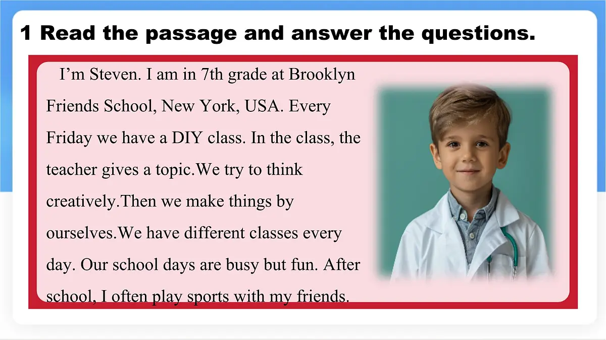 Unit 2 Understanding cultures Different countries ,similar school life课件 英语冀教版(2024)七年级下册第6页
