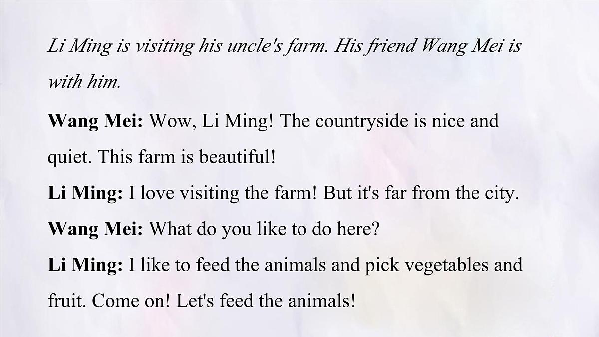 Unit 3 After-school activities Lesson 2 A visit to a farm 课件 英语冀教版(2024)七年级下册第4页