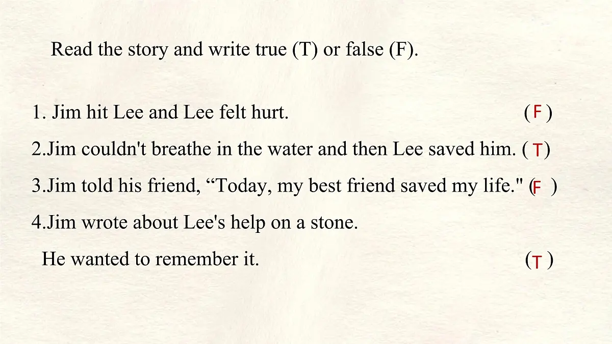 Unit 4 My friends Lesson 2 A story of friendship课件-2024-2025学年冀教版七年级英语下册第7页