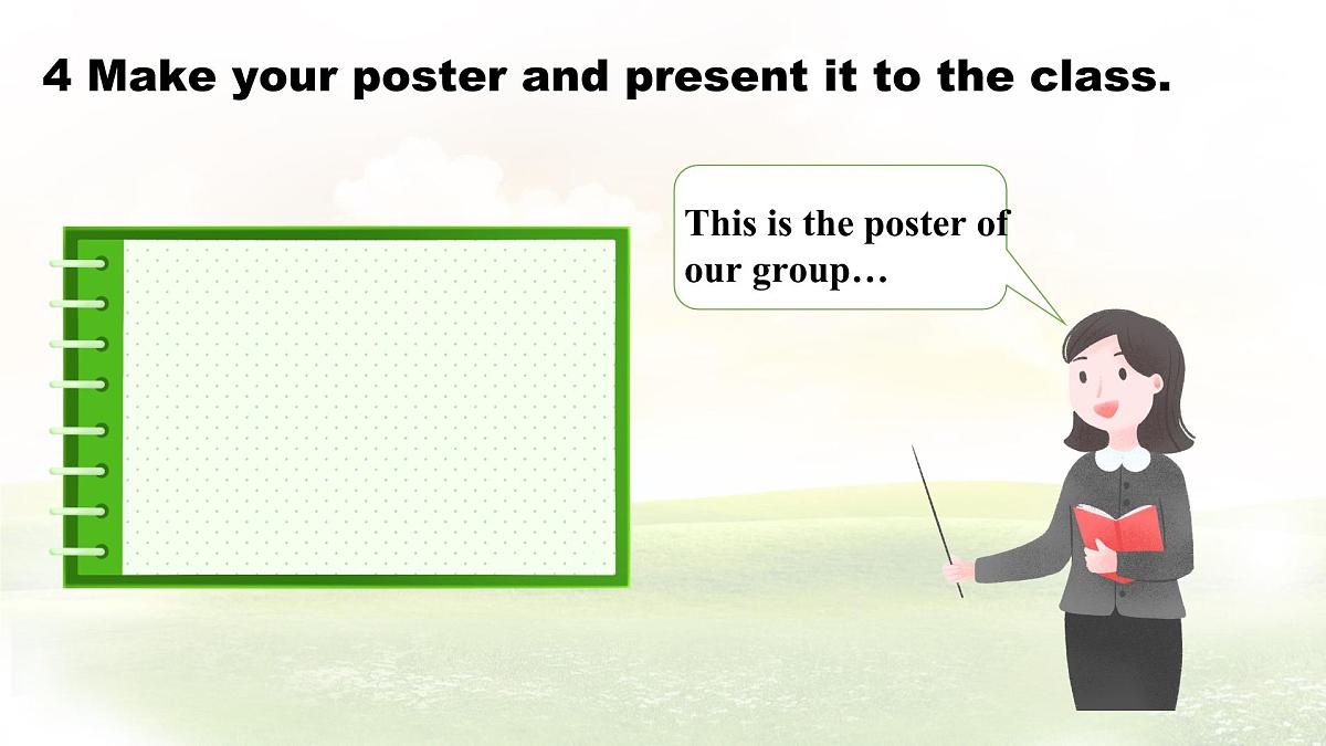 Unit 6 Lesson 5 How to make a poster.课件 英语冀教版(2024)七年级下册第8页
