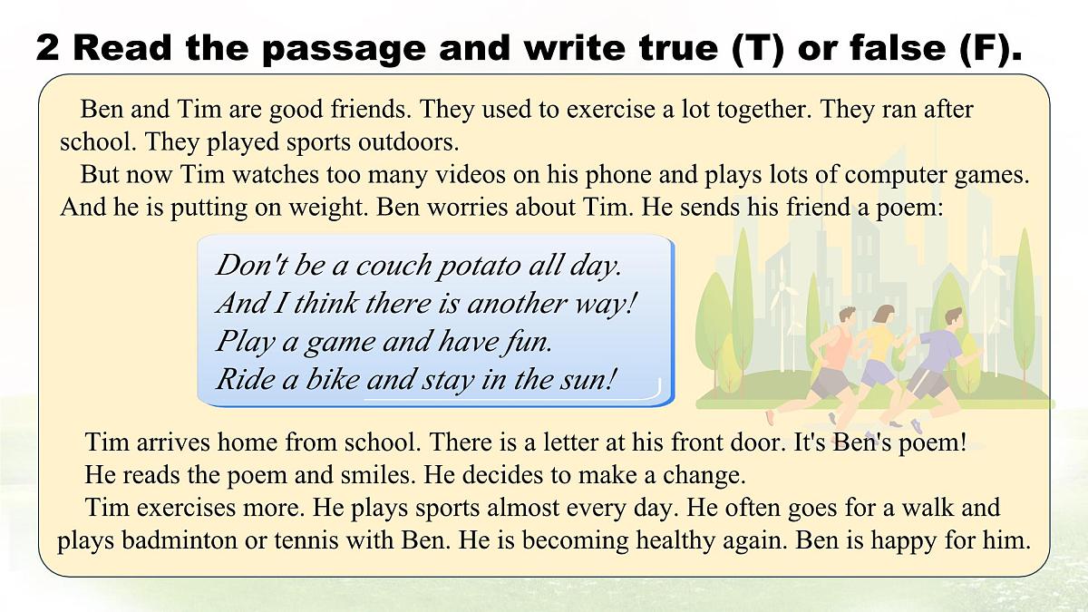 Unit 7 Lesson 2 Exercising more课件 英语冀教版(2024)七年级下册第4页