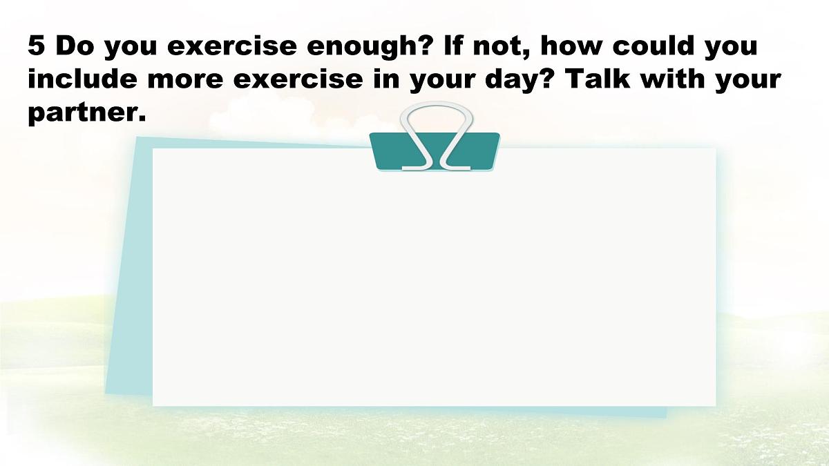Unit 7 Lesson 2 Exercising more课件 英语冀教版(2024)七年级下册第8页