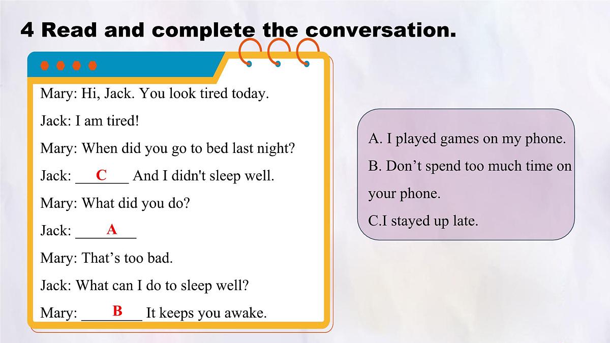 Unit 7 Lesson 3 Good sleep for good health课件 英语冀教版(2024)七年级下册第8页