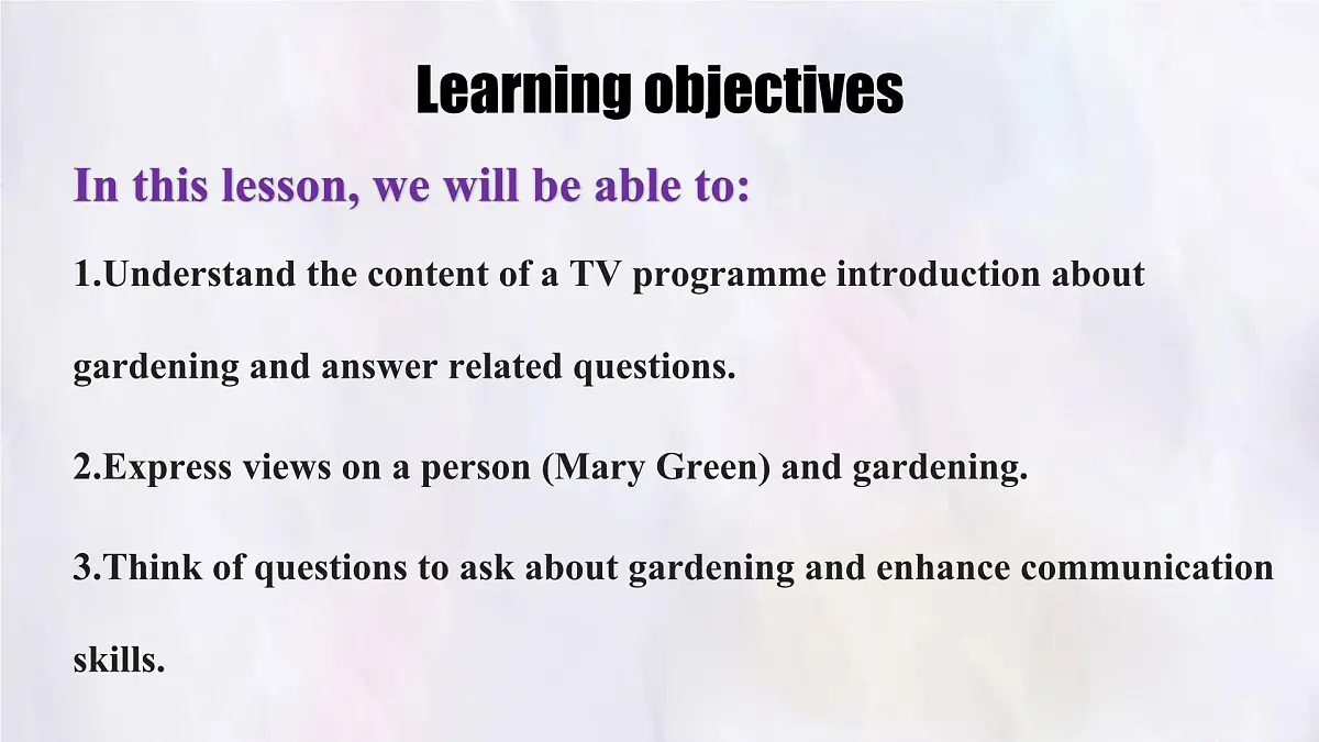 Unit 8 Lesson 2 Gardening with Mary.课件 英语冀教版(2024)七年级下册第2页