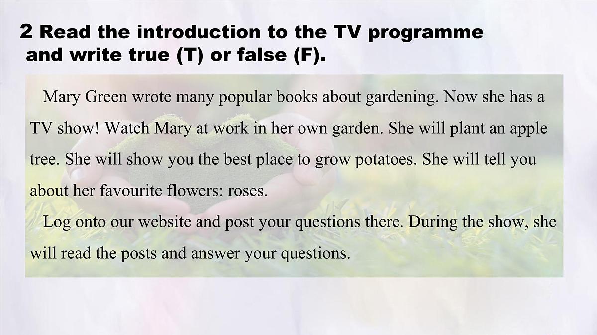 Unit 8 Lesson 2 Gardening with Mary.课件 英语冀教版(2024)七年级下册第5页