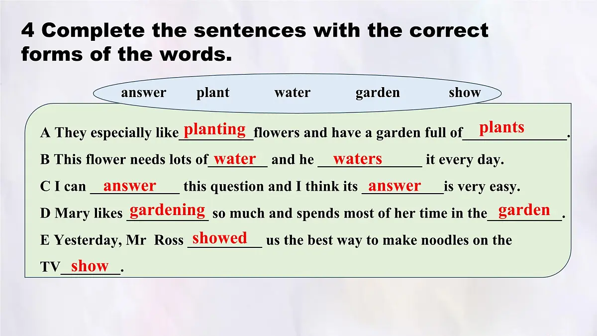 Unit 8 Lesson 2 Gardening with Mary.课件 英语冀教版(2024)七年级下册第8页