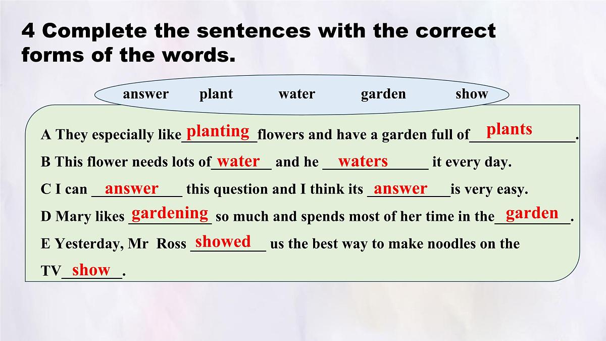 Unit 8 Lesson 2 Gardening with Mary.课件 英语冀教版(2024)七年级下册第8页