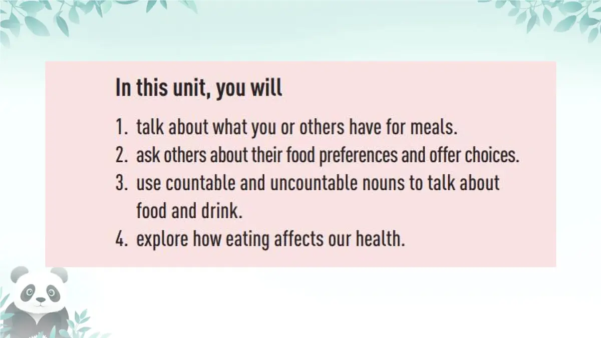 Unit4 Eat Well Section A (1a-1d) 课件 2024-2025学年人教版七年级英语下册第4页