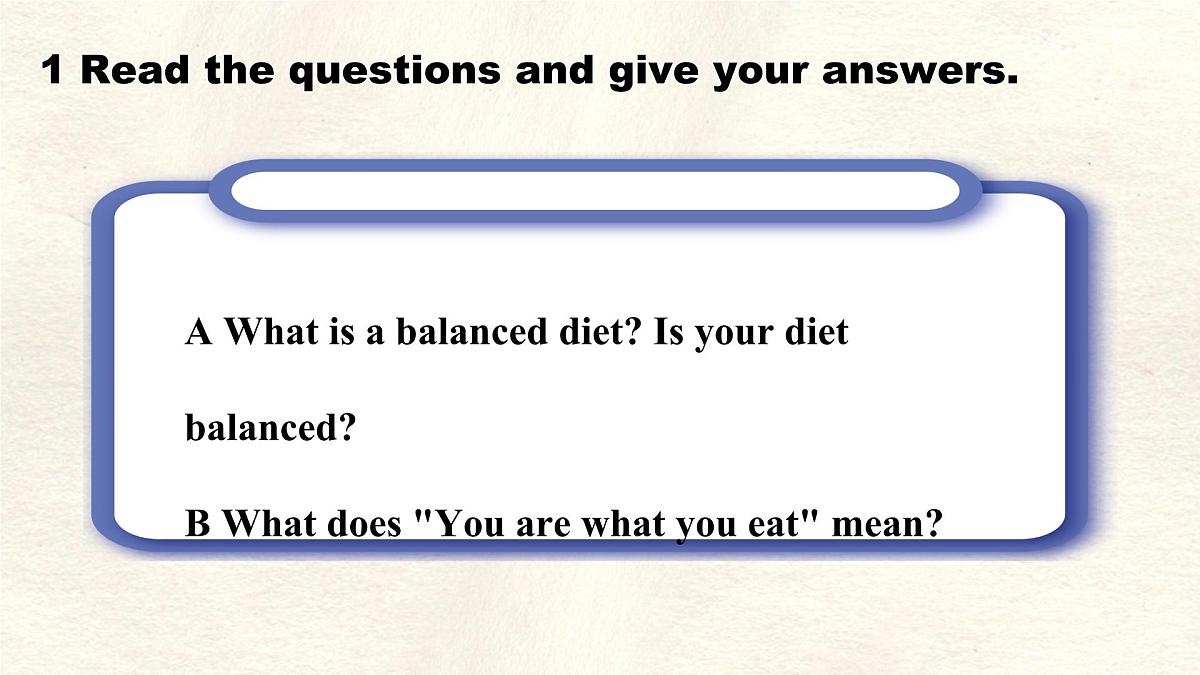 Unit 7 Lesson 1 You are what you eat!课件 英语冀教版(2024)七年级下册第4页