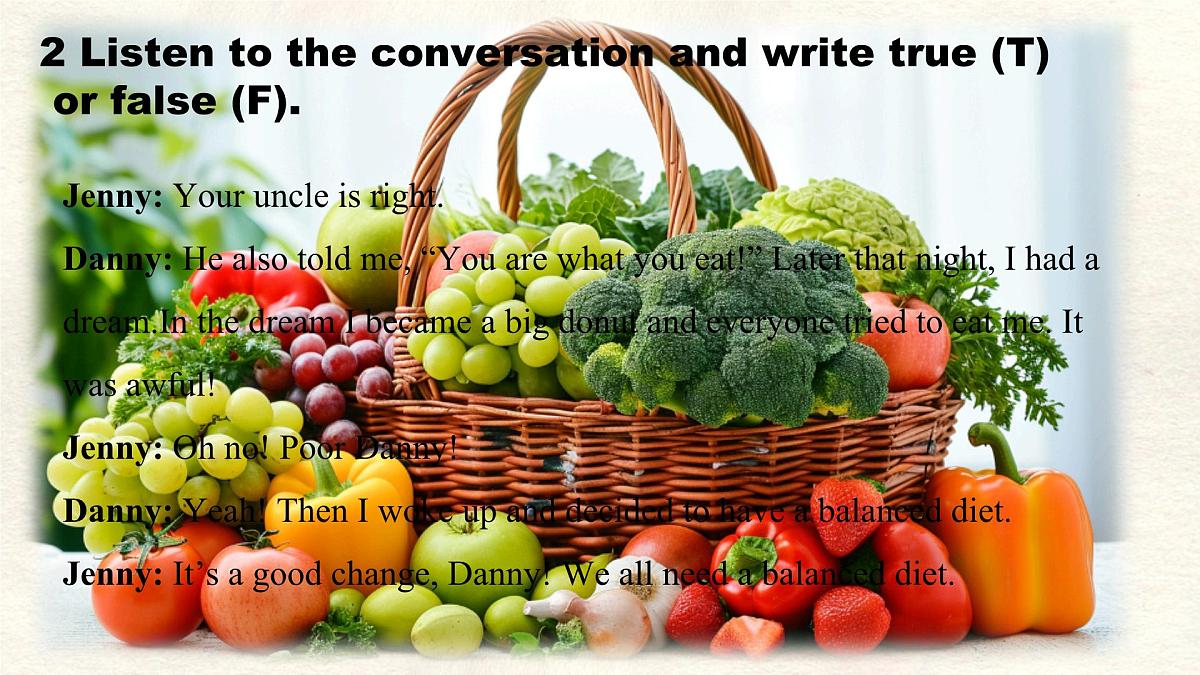 Unit 7 Lesson 1 You are what you eat!课件 英语冀教版(2024)七年级下册第6页