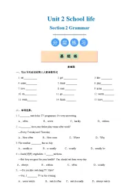 初中沪教牛津版（2024）Section 2 Exploring and applying rules (Grammar)精品当堂检测题