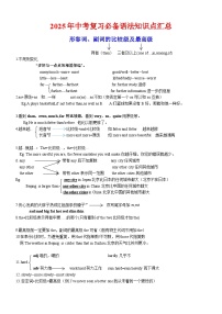 2025年中考英语复习必备语法知识点汇总