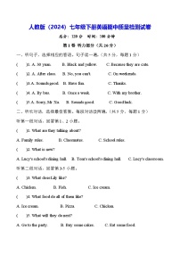 人教版(2024)七年级下册英语期中质量检测试卷 (含答案)