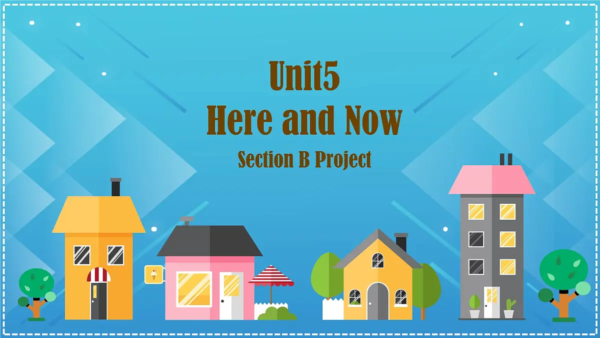 初中英语人教版(2024)七年级下册Unit 5 Here and now Section B 课件第1页