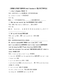 英语七年级下册（2024）Unit 7 A Day to Remember学案设计
