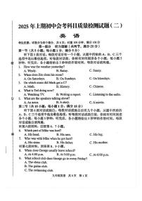 2025年湖南省娄底市涟源市中考三模英语试题（中考模拟）