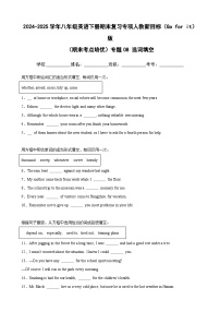 (期末考点培优)专题08 选词填空卷-2024-2025学年八年级英语下册期末复习考点培优专项人教新目标(Go for it)版(含答案解析)