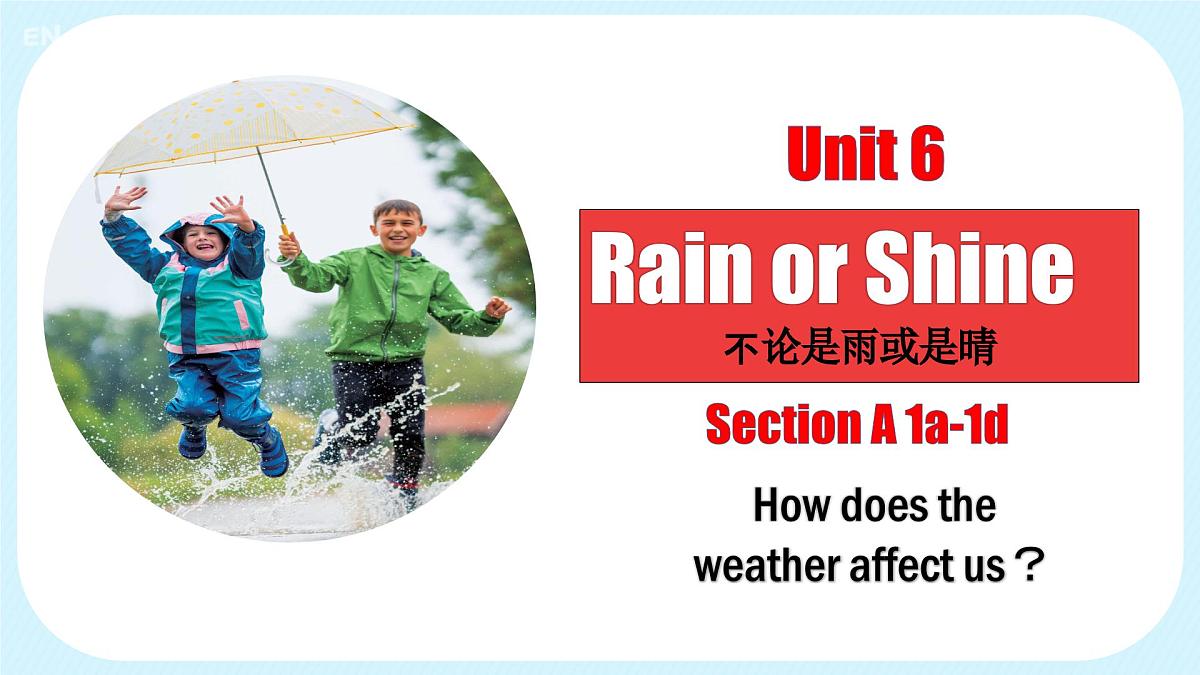 Unit 6 Rain or Shine Section A 1a-1d 课件 2024-2025学年英语人教版7年级下册第1页