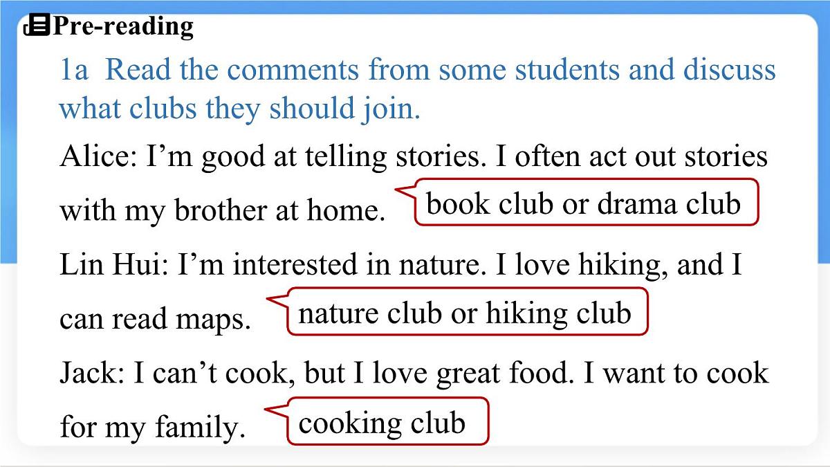 Unit 5 Fun Clubs Section B (1a~1d) 课件-人教版英语七年级上册第6页