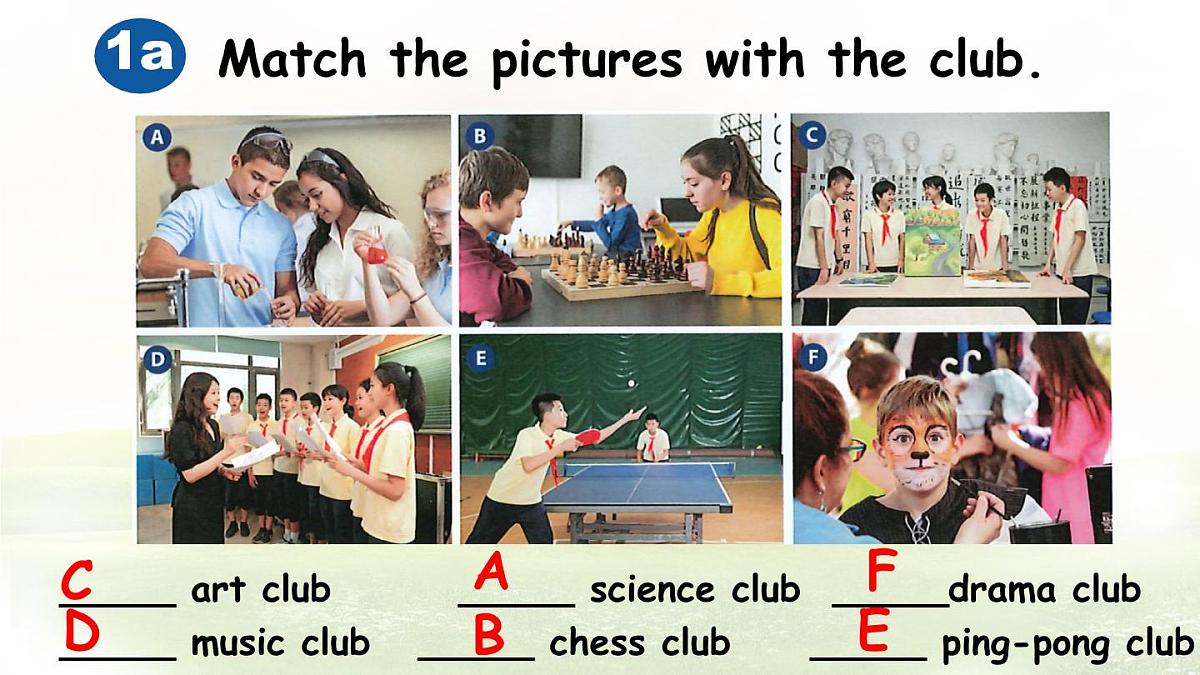 Unit 5 Fun Clubs Section A (1a~1d) 课件-人教版英语七年级上册第2页
