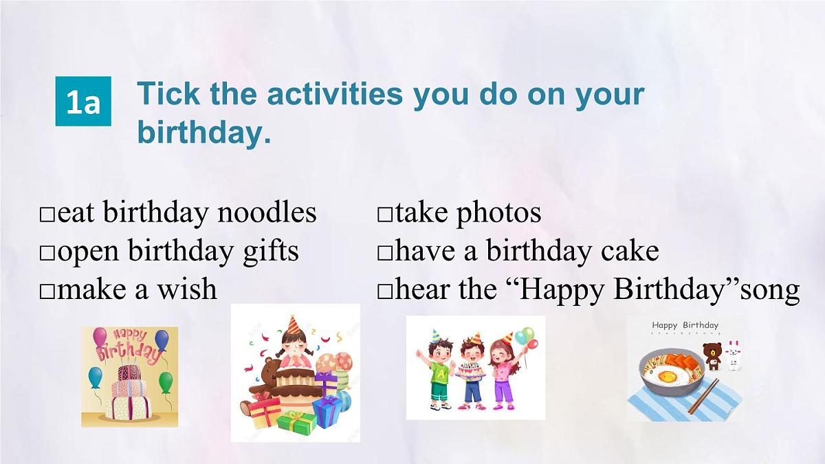 Unit 7 Happy Birthday Section B (1a-1d) 课件-人教版英语七年级上册第3页