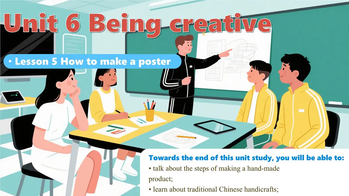 Unit 6 Being creative Lesson 5 How to make a poster—初中英语冀教版(2024)七年级下册(课件)第1页