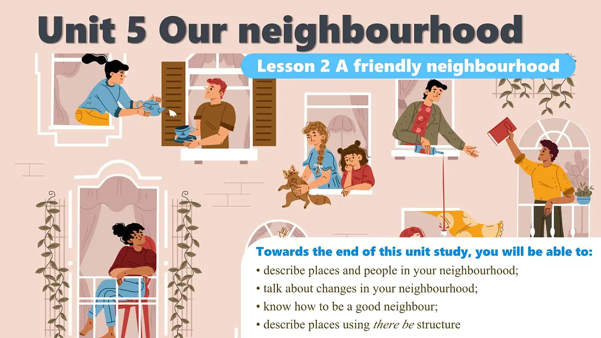 Unit 5 Our neighbourhood Lesson 2 A friendly neighbourhood—初中英语冀教版(2024)七年级下册(课件)第1页