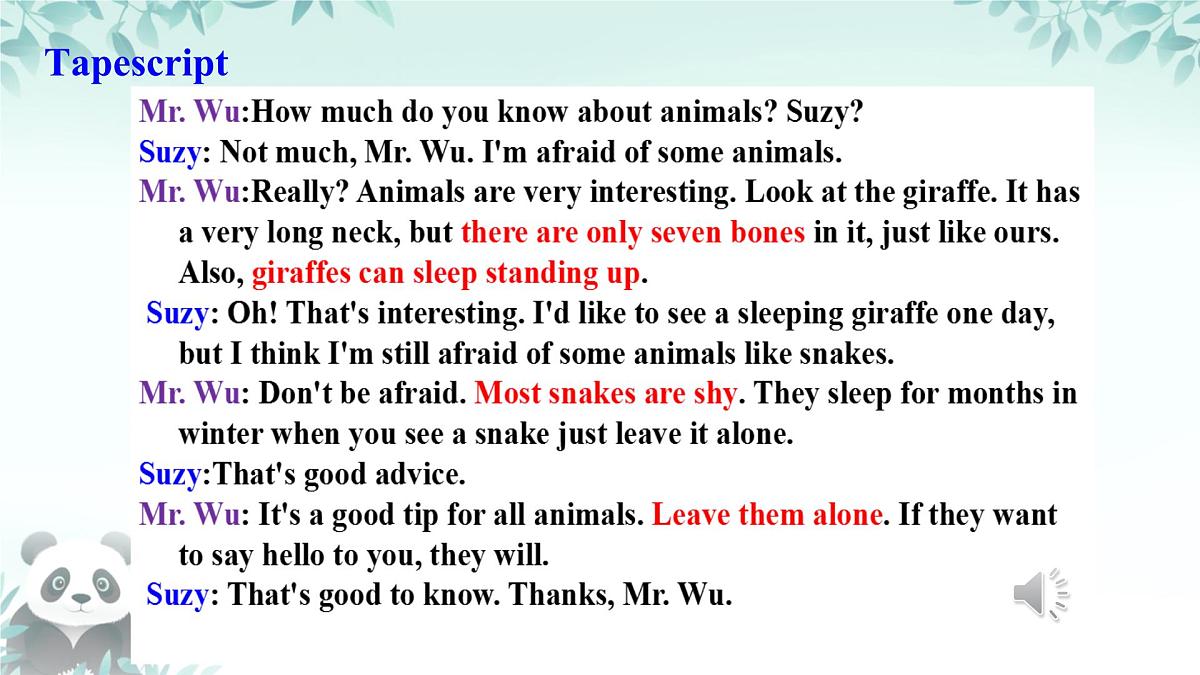 Unit 5 Animal friends Integration 课件 2024-2025学年译林版七年级英语下册第6页