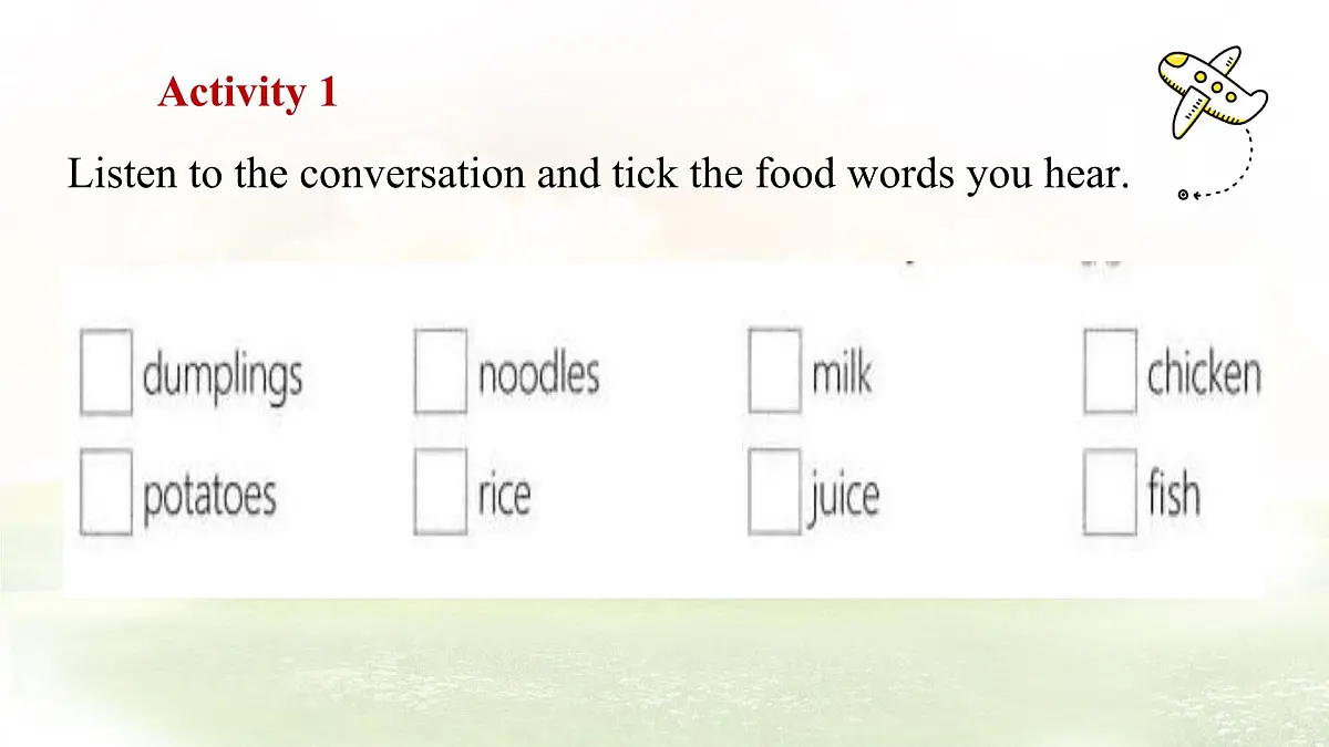 冀教版英语(2024) 七年级上册 Unit 2 Learning English is fun!Lesson 3 Food words are interesting! 课件第3页