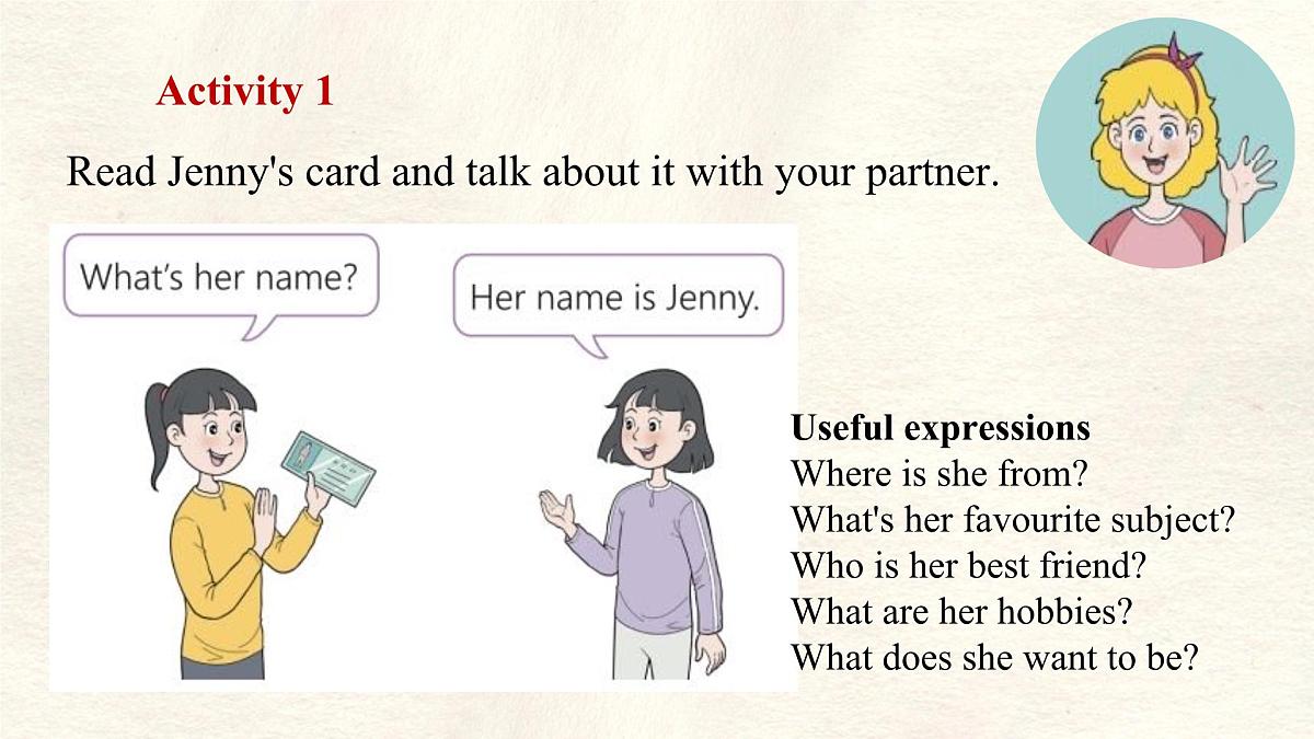冀教版英语(2024) 七年级上册 Unit 3 All about me Lesson 5 About-me card 课件第5页