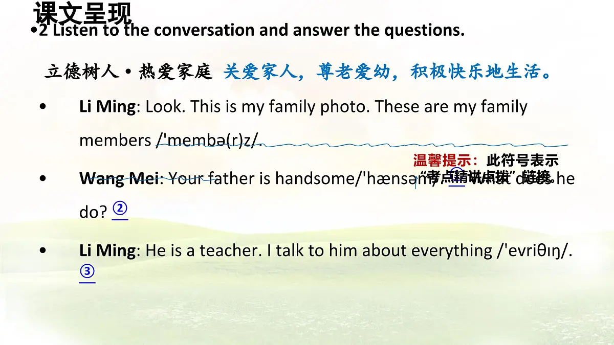 冀教版英语(2024) 七年级上册 Unit 4 Lesson 1 My family photo课件 英语第4页
