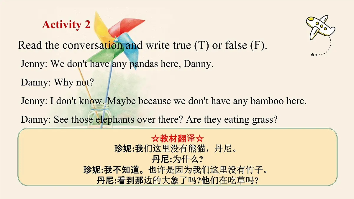 冀教版英语(2024) 七年级上册 Unit 5 Animal friends Lesson 3 At the zoo 课件第6页