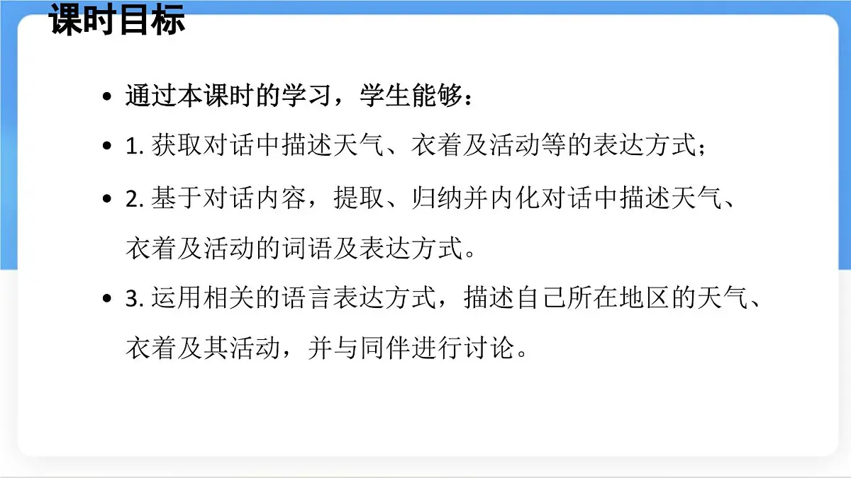 冀教版英语(2024) 七年级上册 Unit 8 Lesson 4 Same time, different weather课件第2页