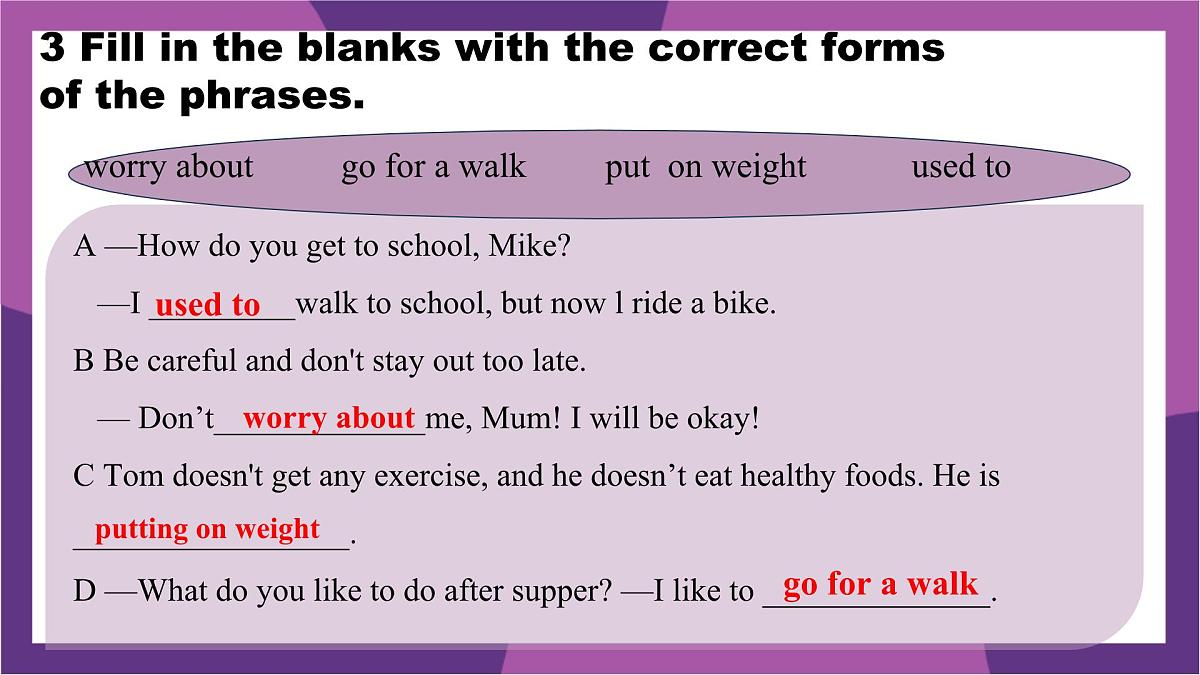 Unit 7 Ways to be healthy Lesson 2 Exercising more 课件 2024-2025学年冀教版英语七年级下册第8页