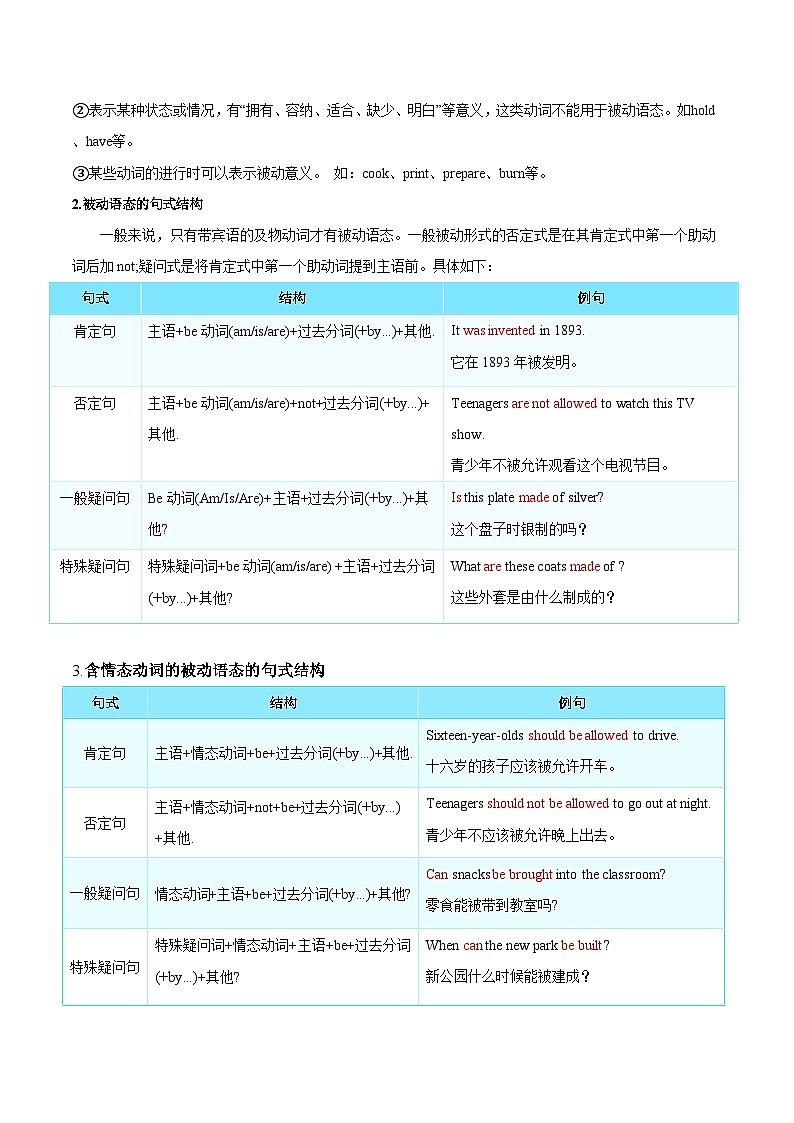 专题09 被动语态(原卷版)第3页