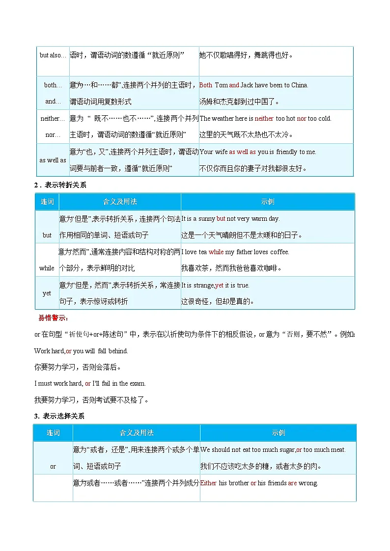 专题18 连词(清单+专练)(解析版)第3页