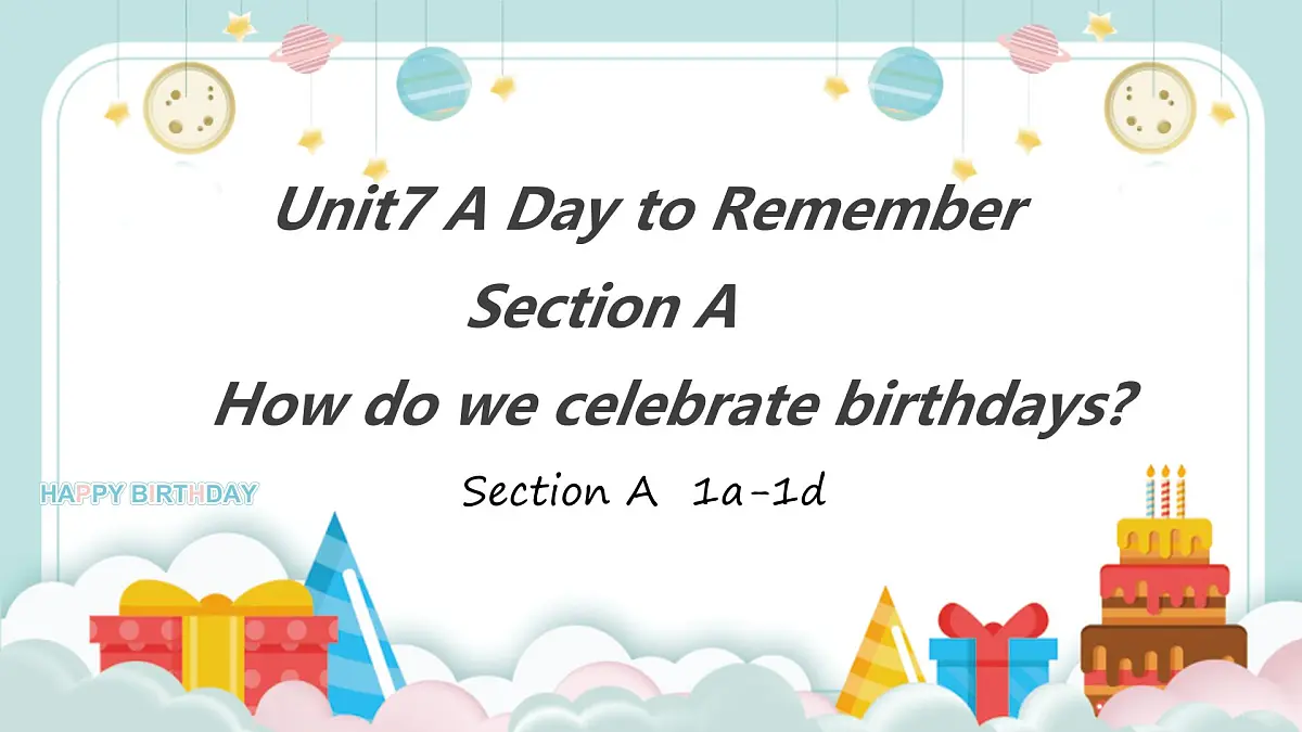 Unit 7 A Day to Remember Section A1a-1d 课件 2024-2025学年英语人教版7年级下册第1页