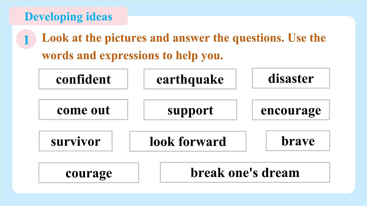 Unit 6 When disaster strikes Developing ideas (Reading for writing)(教学课件)-初中英语外研版(2024)八年级上册第8页