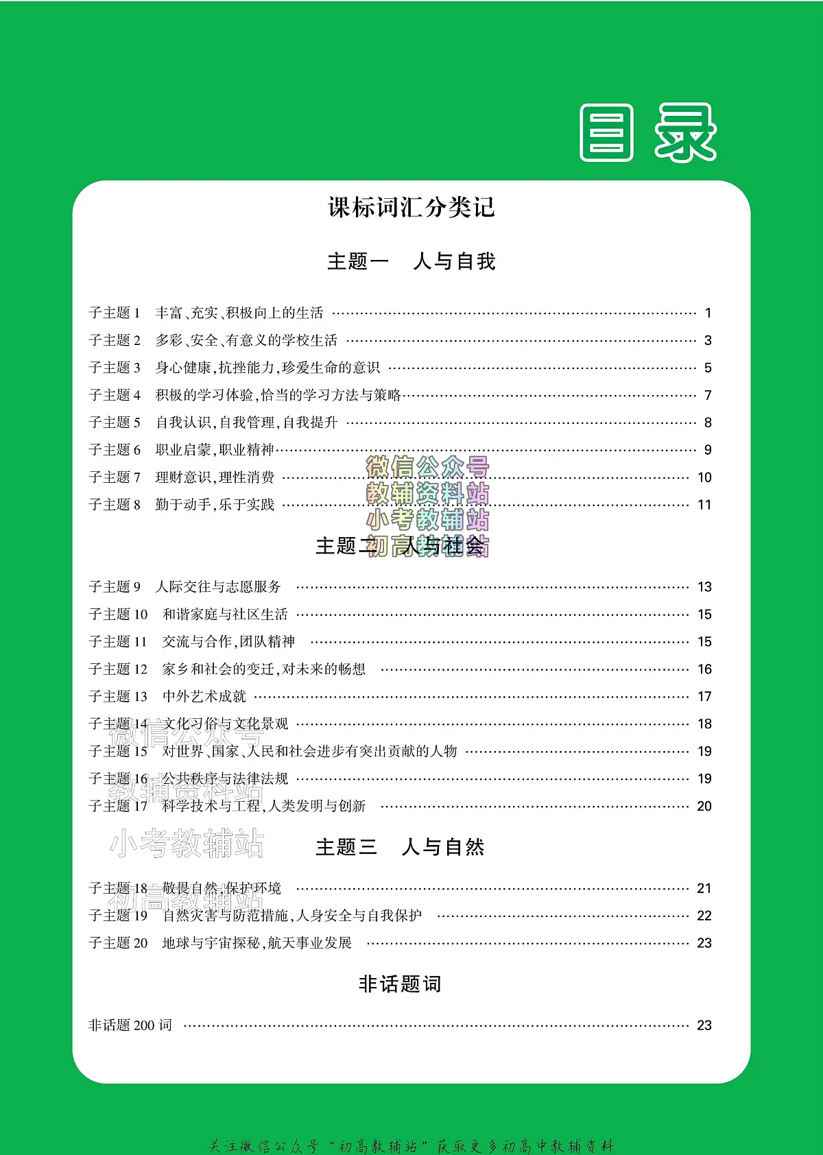 《万唯中考•基础知识记背册》英语中考讲义第2页