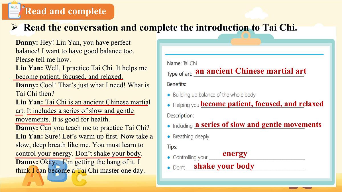 Unit 7 Ways to be healthy Lesson 6 Tai chi课件 英语冀教版(2024)七年级下册第4页
