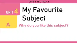 2025秋人教版(2024)英語七年級上冊上課課件 Unit4 My Favourite Subject Section A