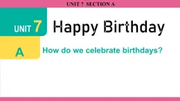 2025秋人教版(2024)英語七年級上冊上課課件 Unit7 Happy Birthday Section A