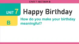 2025秋人教版(2024)英語七年級上冊上課課件 Unit7 Happy Birthday Section B