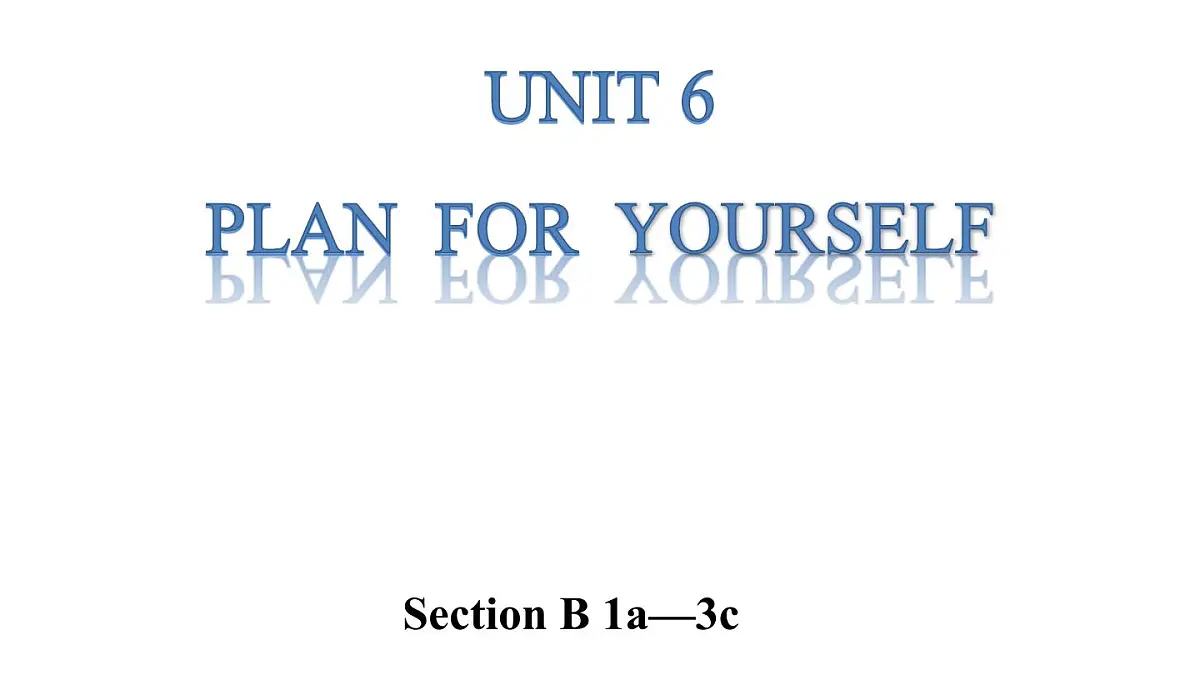 人教版(2024)英语八年级上册 Unit 6 Play for Yourself 第4课时 Section B 1a—3c(课件)第1页
