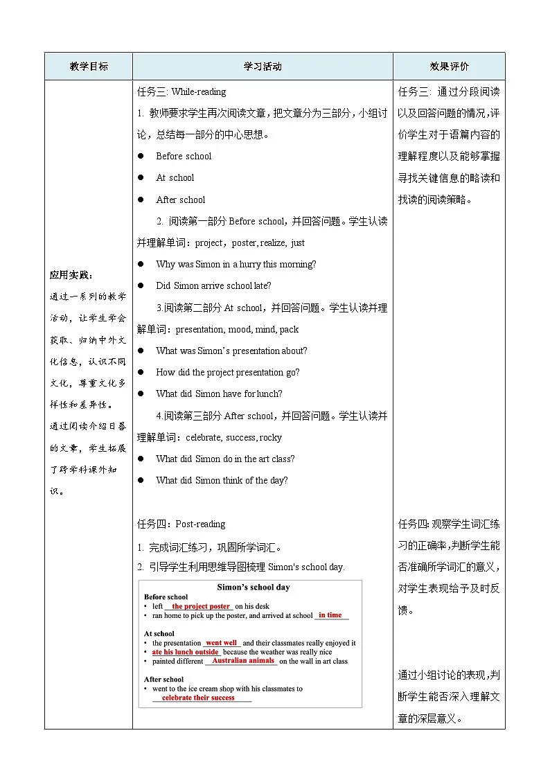 七上 Unit 2 School life 第五课时Extending and developing competencies教学设计(牛津沪教版)第3页