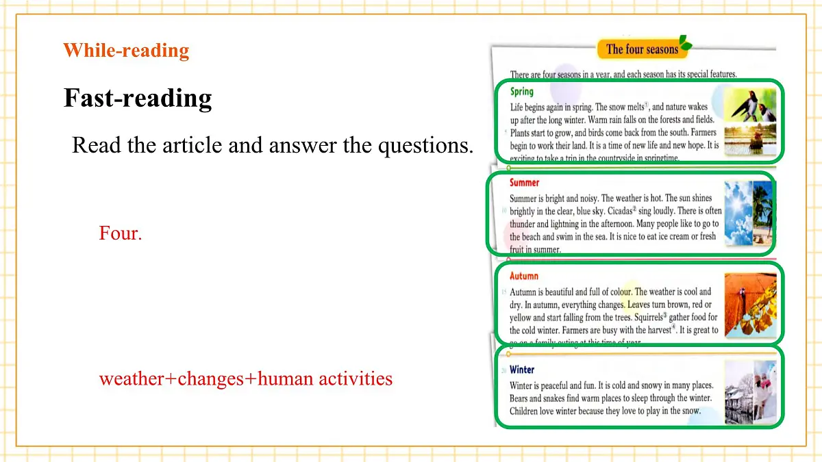 7A Unit 3 The seasons 第一课时Reading课件(沪教牛津版七上)第8页