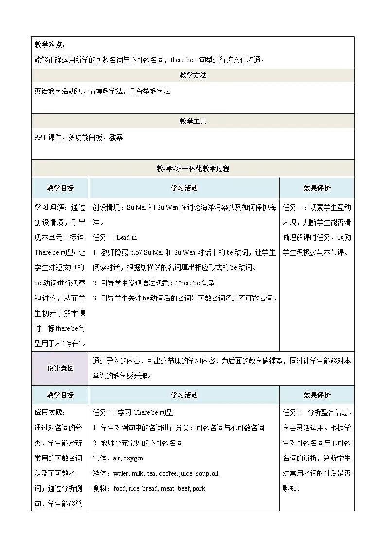 Unit 4 The Earth 第3课时Grammar教学设计第2页