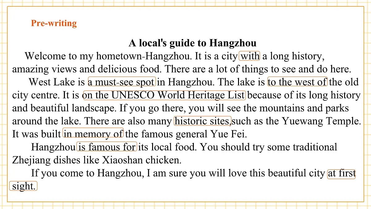 Unit 6 Travelling around Asia 第4课时Writing写作优质课课件第6页